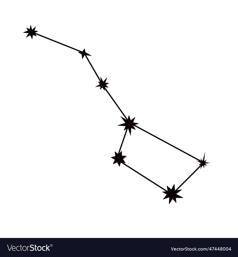 Big dipper constellation simple doodle