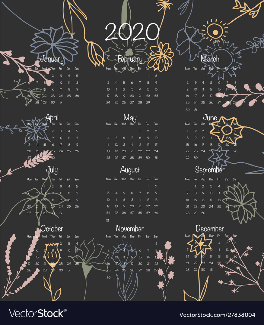 Calendar black Royalty Free Vector Image - VectorStock