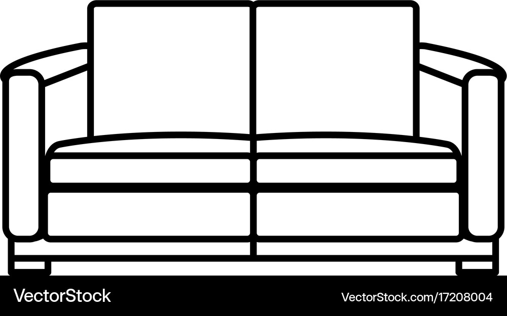 Comfortable couch isolated Royalty Free Vector Image