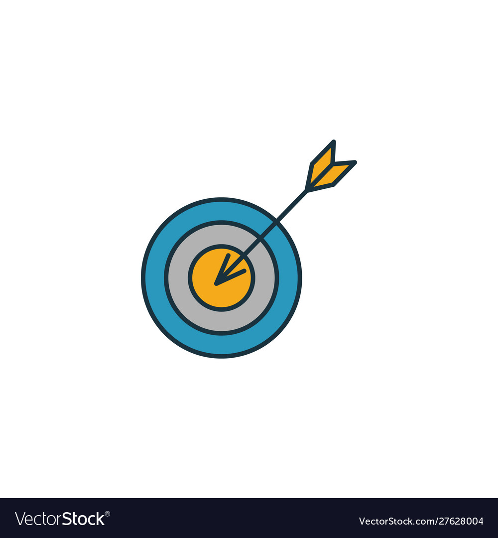 Goal seeking icon simple element from project