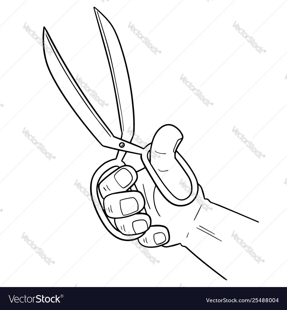 Hand with Scissors