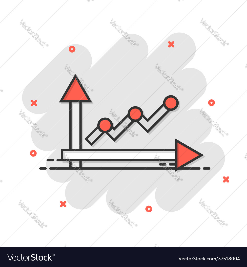 Markttrend-Symbol im Comic-Stil Finanzwachstum