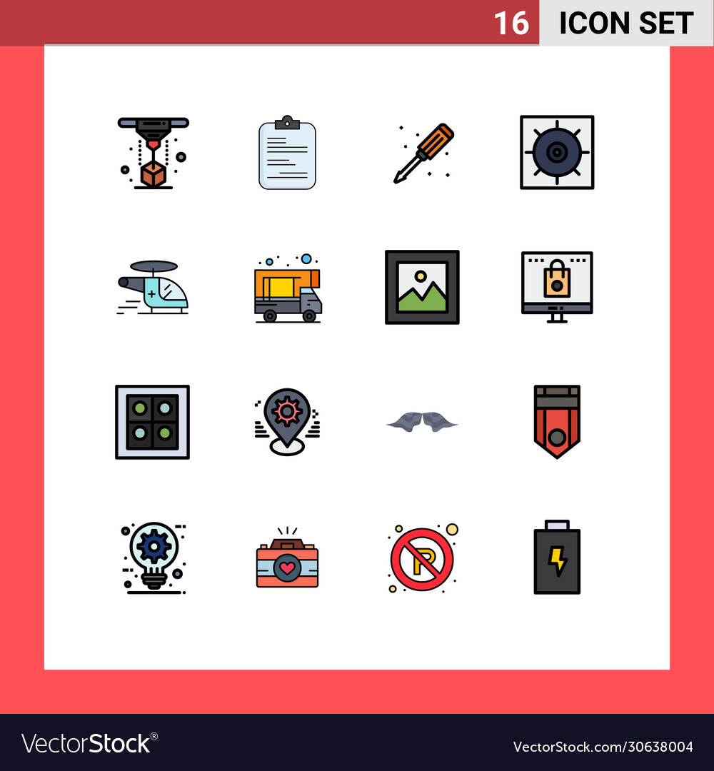 Set 16 modern ui icons symbols signs