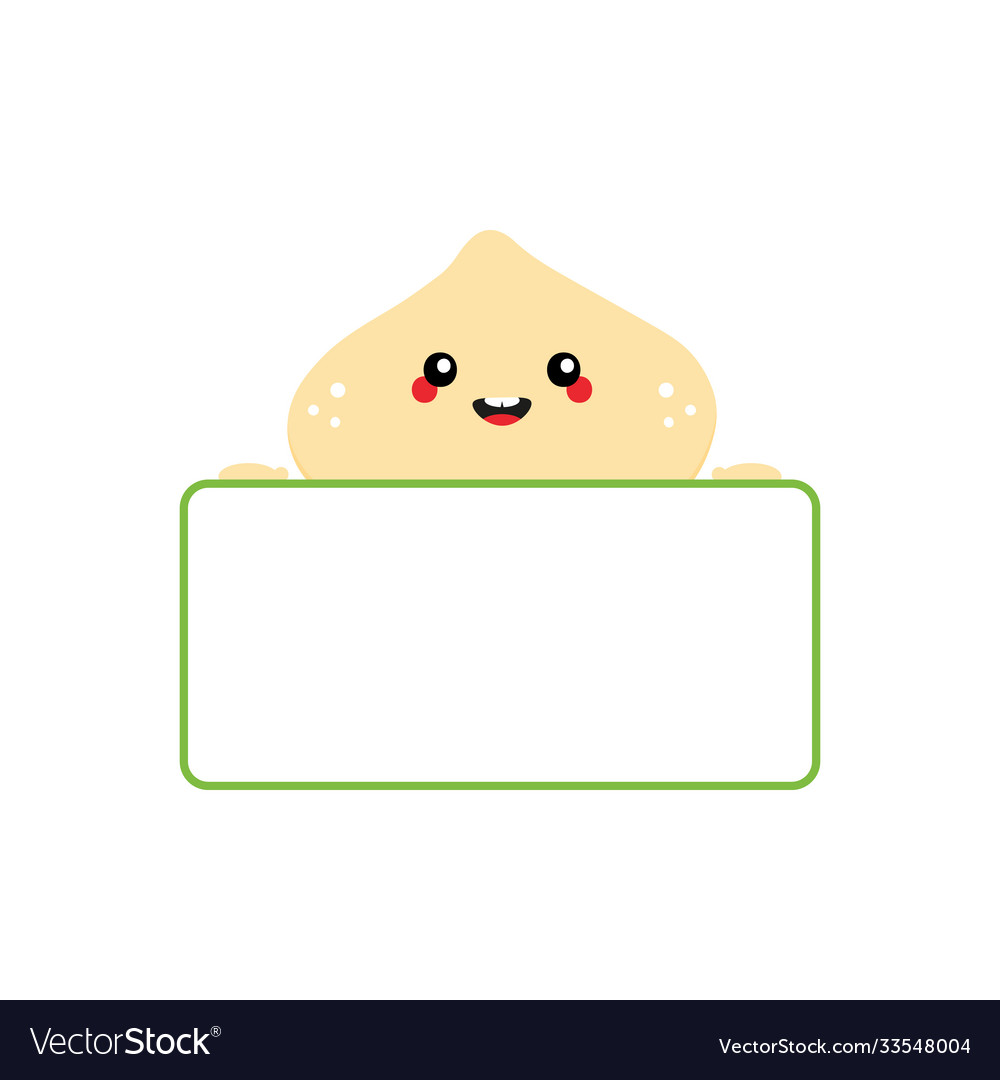 Smiling macadamia nut character with card vector image Smiling macadamia nut character with card