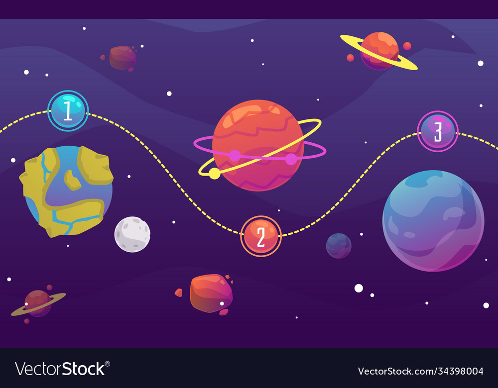 Space background with planets solar galaxy