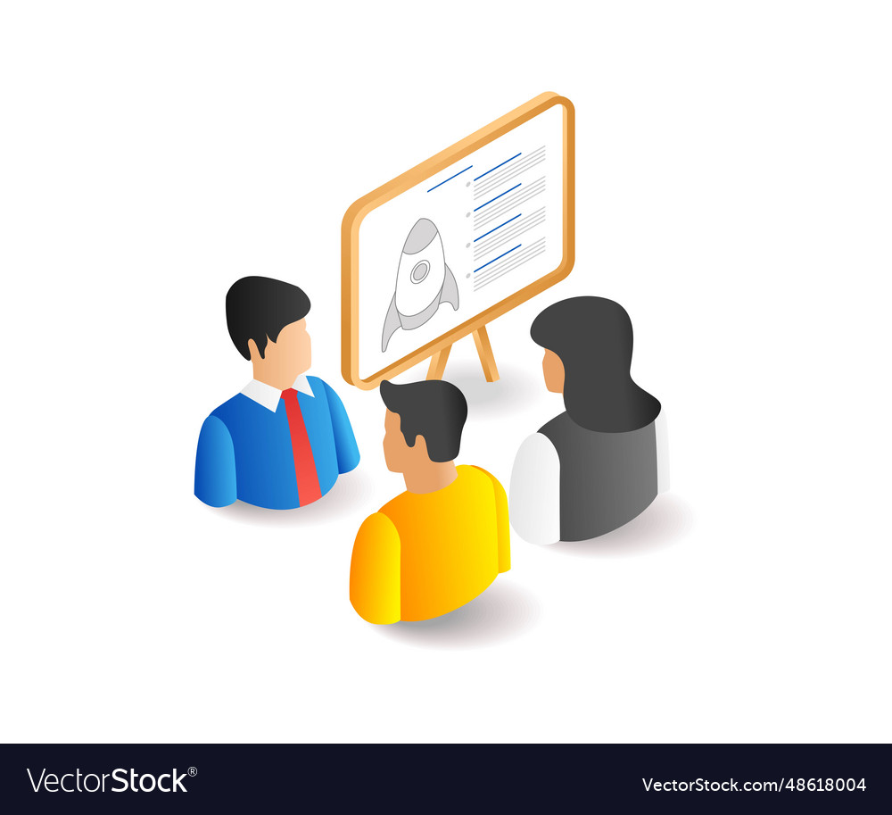 Students are studying the science of rocket vector image Students are studying the science of rocket