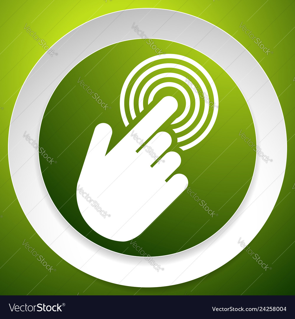 Tapping touchscreen on interface mobile phone icon Vector Image Tapping touchscreen on interface mobile phone icon