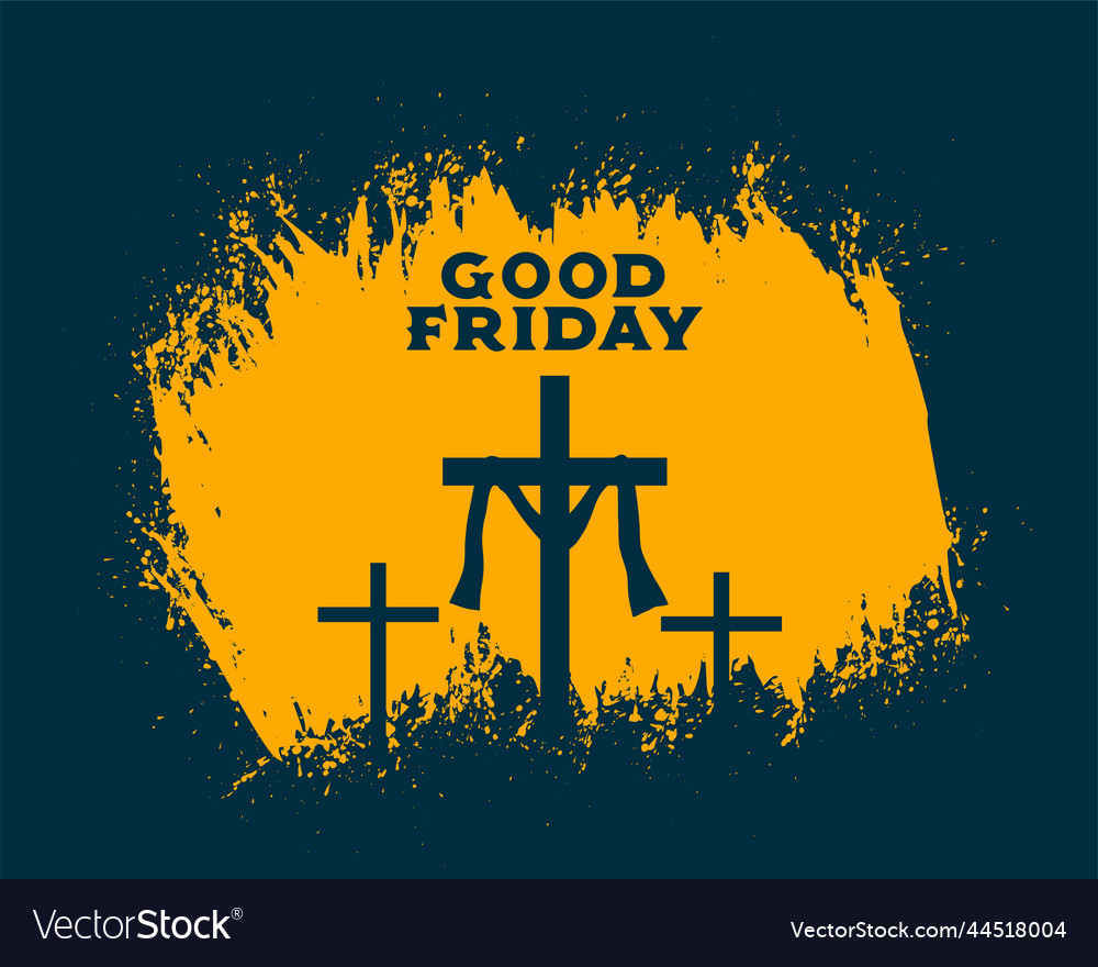 Traditional good friday holy week poster design Vector Image