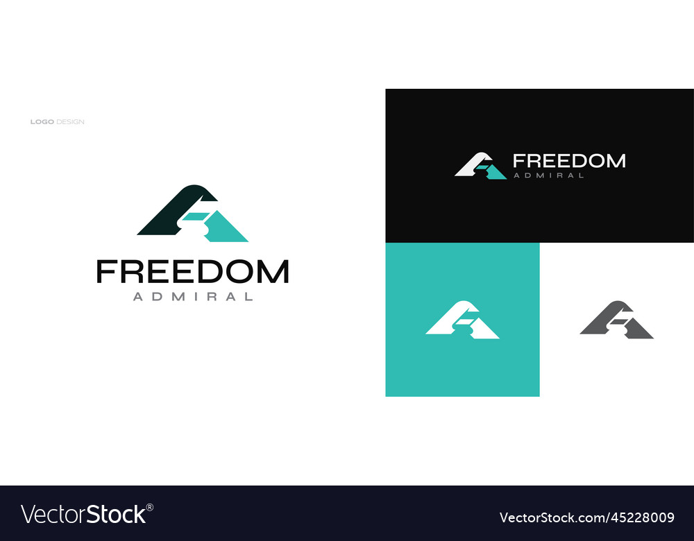 Abstract initial f and a logo design