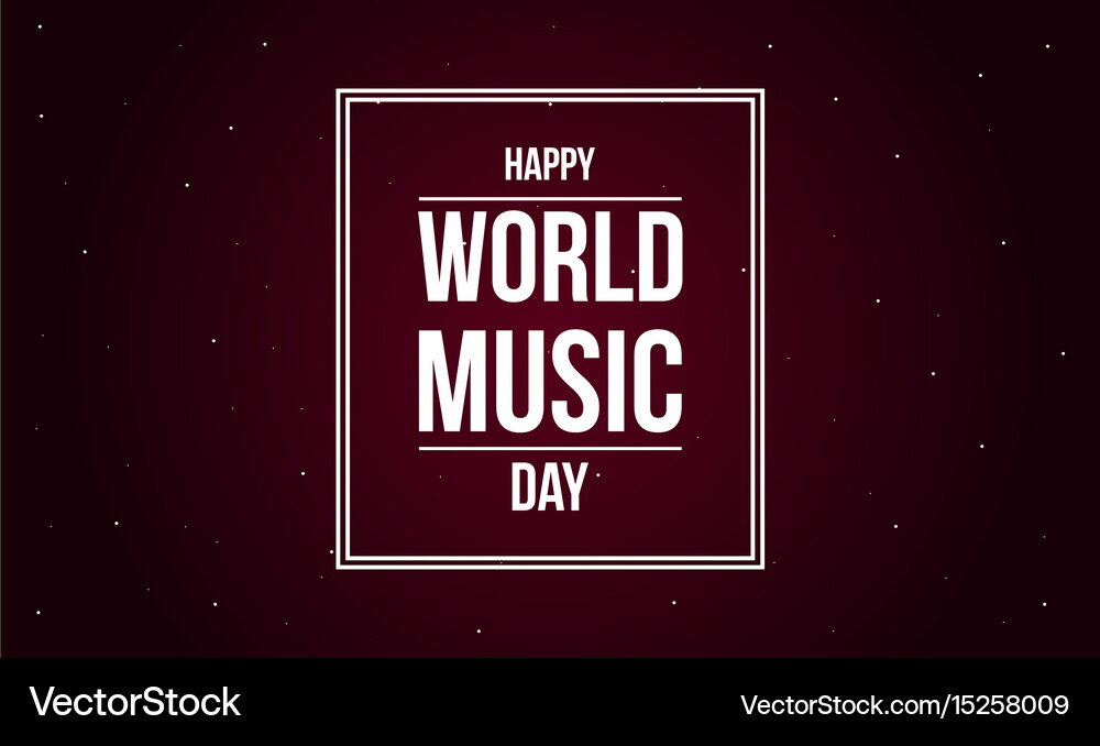 Background World Music Day Flat Royalty Free Vector Image