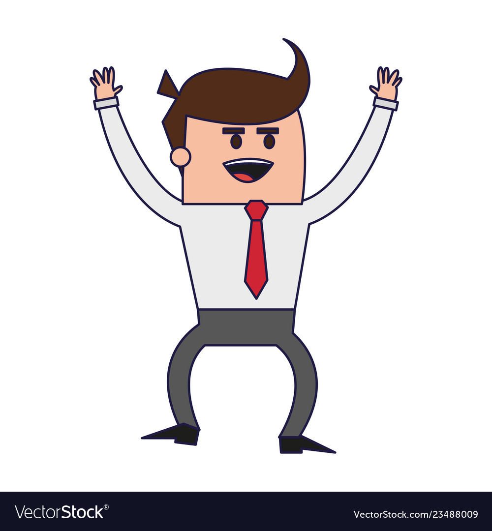 Businessman successful cartoon