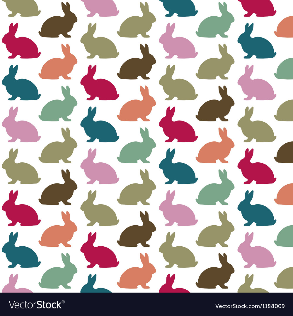 Colorful rabbit pattern