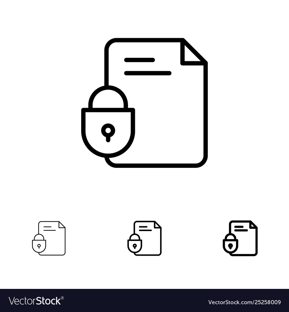 File document lock security internet bold