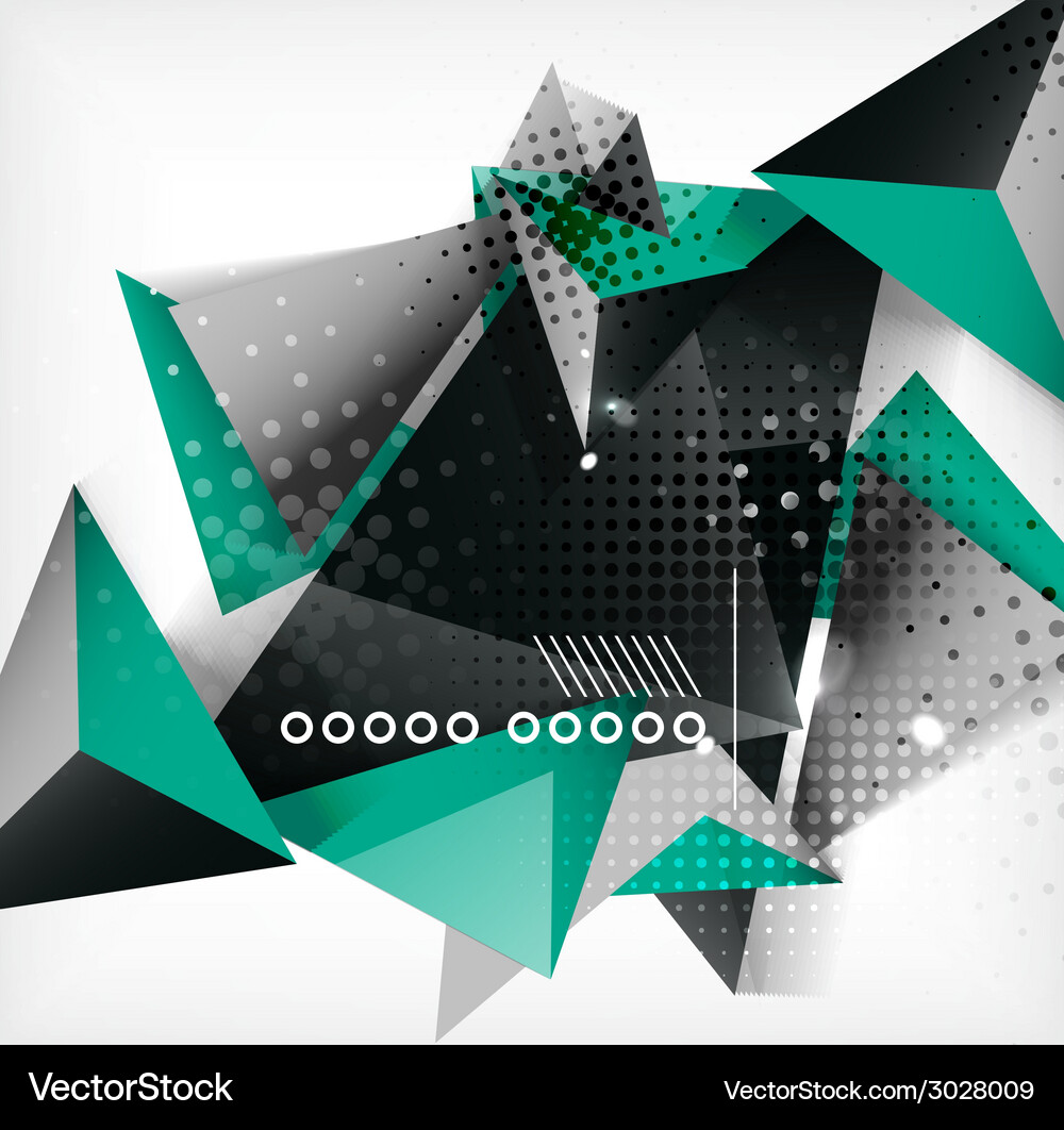 Geometric triangle 3d design abstract background Vector Image
