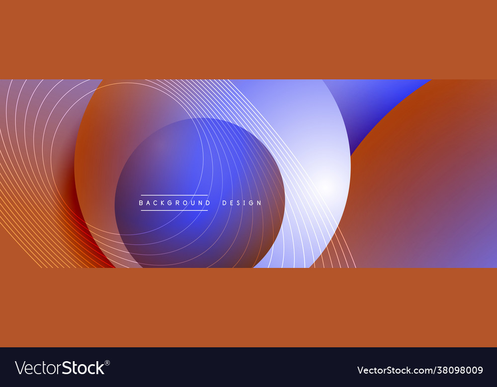 Gradient circles with shadows techno Vector Image Gradient circles with shadows techno