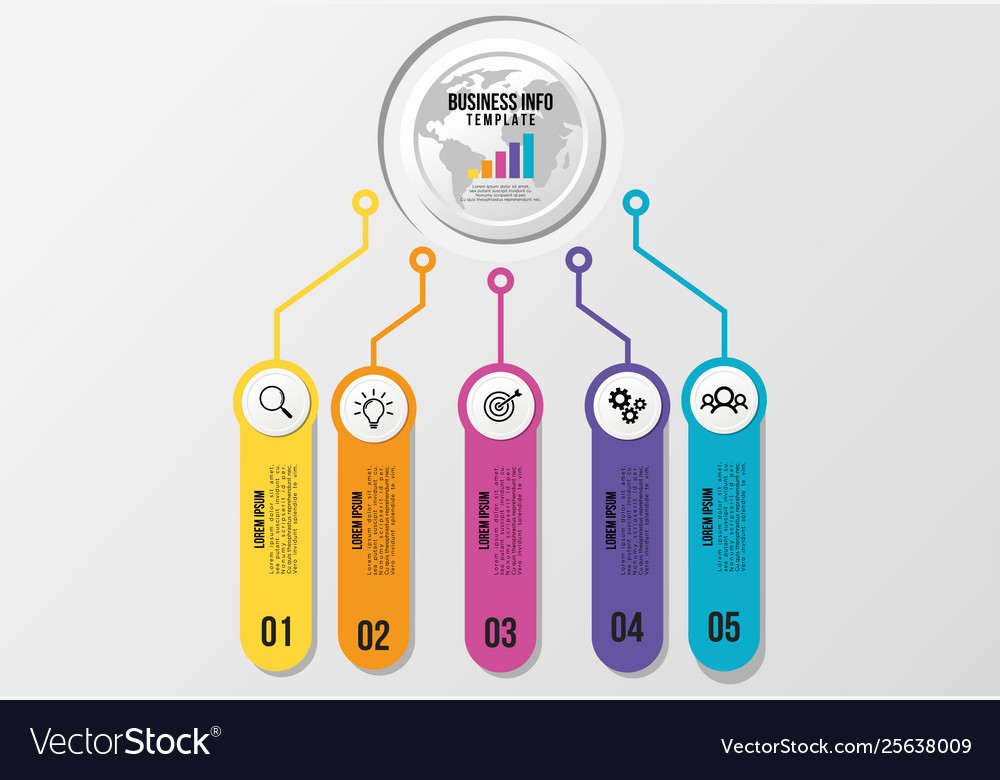 Infographic design template with options steps