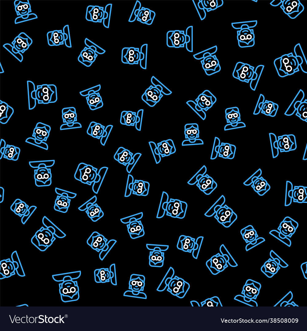 Line hacker or coder icon isolated seamless