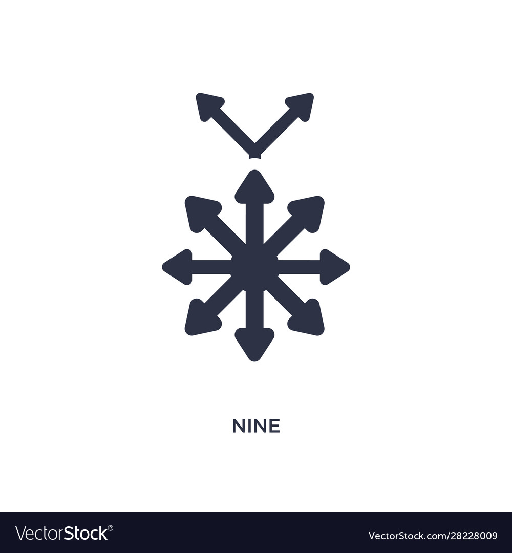 Nine icon on white background simple element from