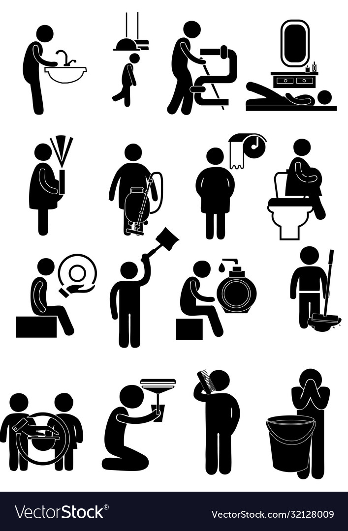 People icons for web design isolated on white Vector Image