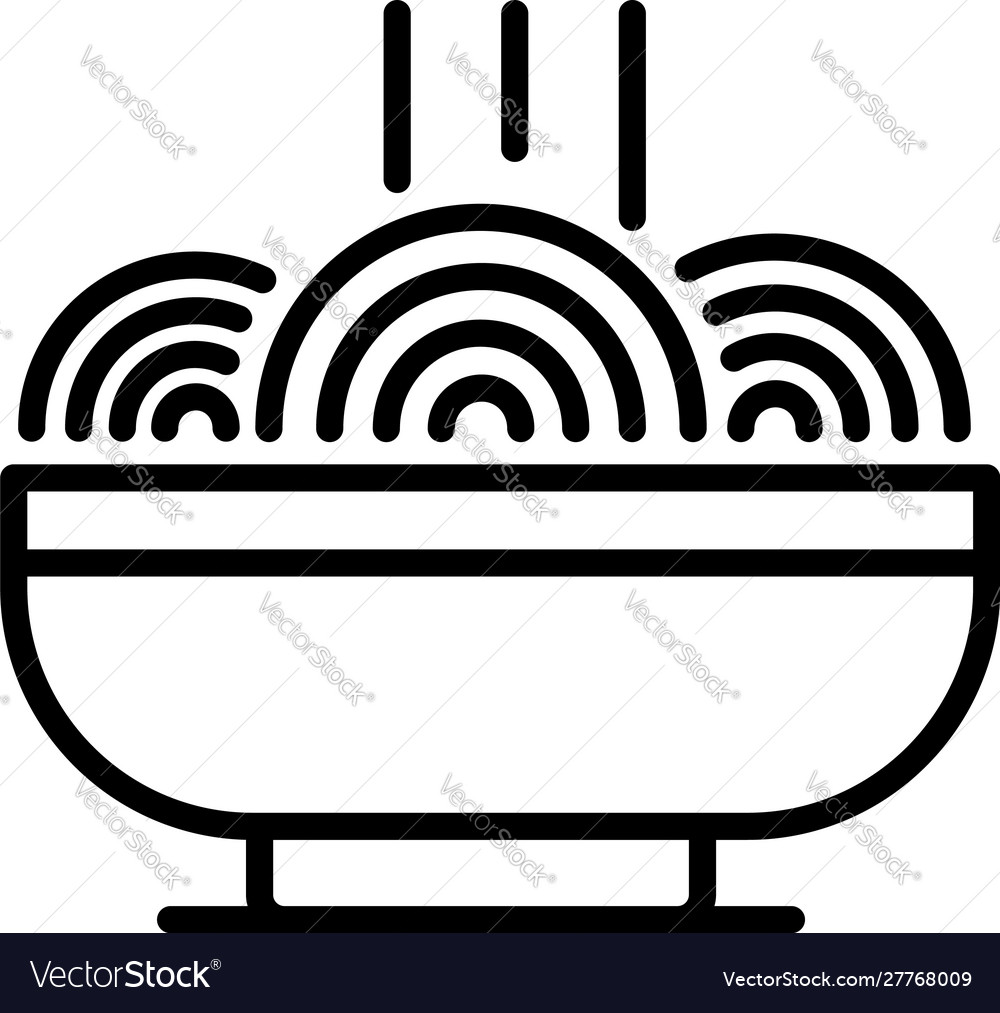 Ramen food icon outline style Royalty Free Vector Image