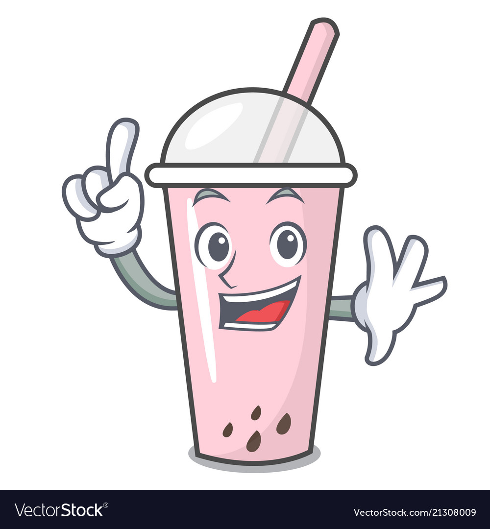 Raspberry Bubble Tea Character