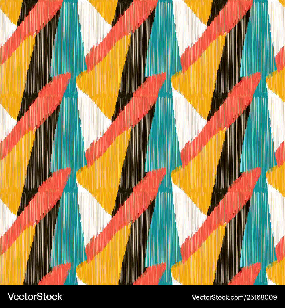 Seamless ikat pattern Royalty Free Vector Image