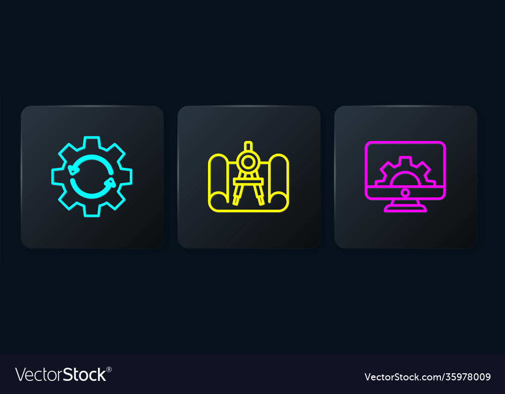 Set line gear and arrows as workflow computer