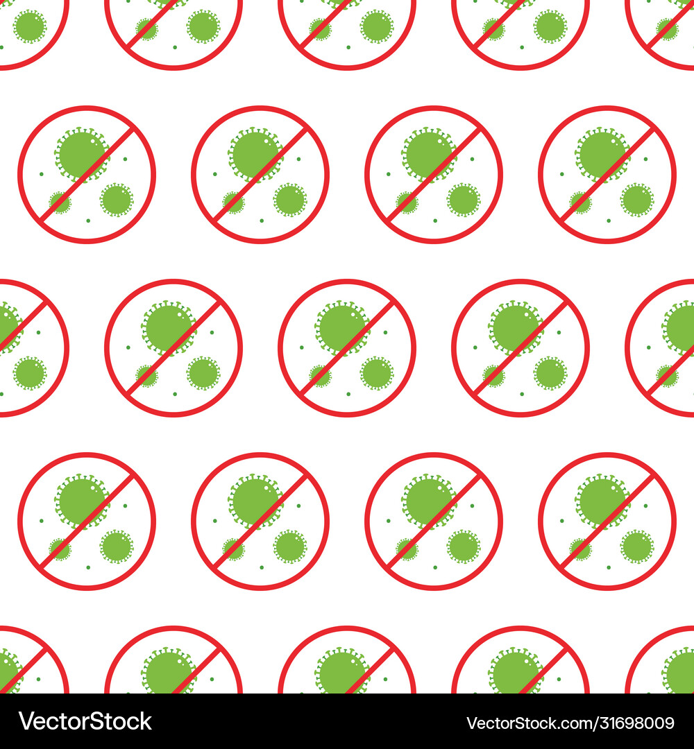 Stop coronavirus conceptual pattern Royalty Free Vector