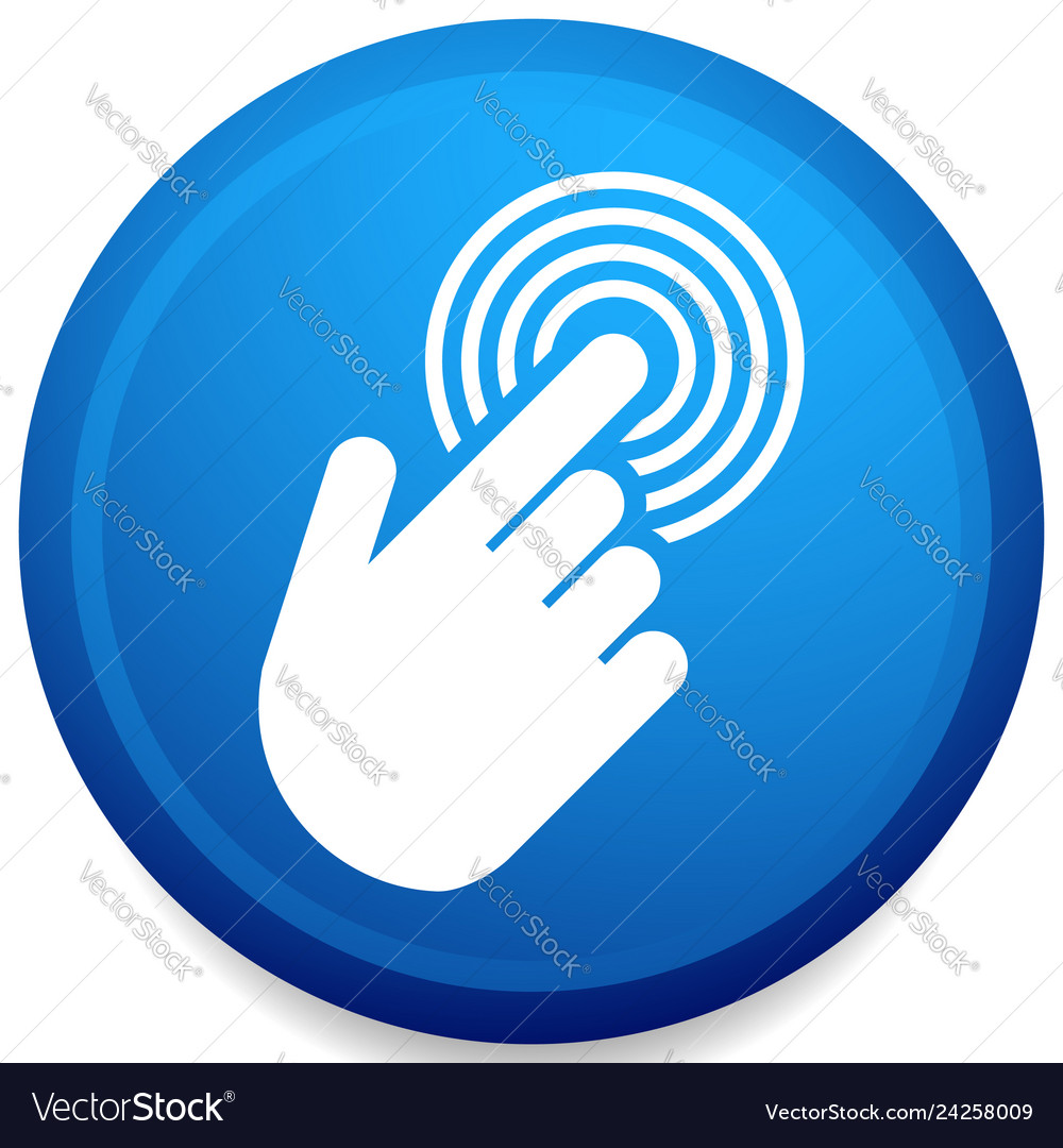 Tapping touchscreen on interface mobile phone icon vector image Tapping touchscreen on interface mobile phone icon