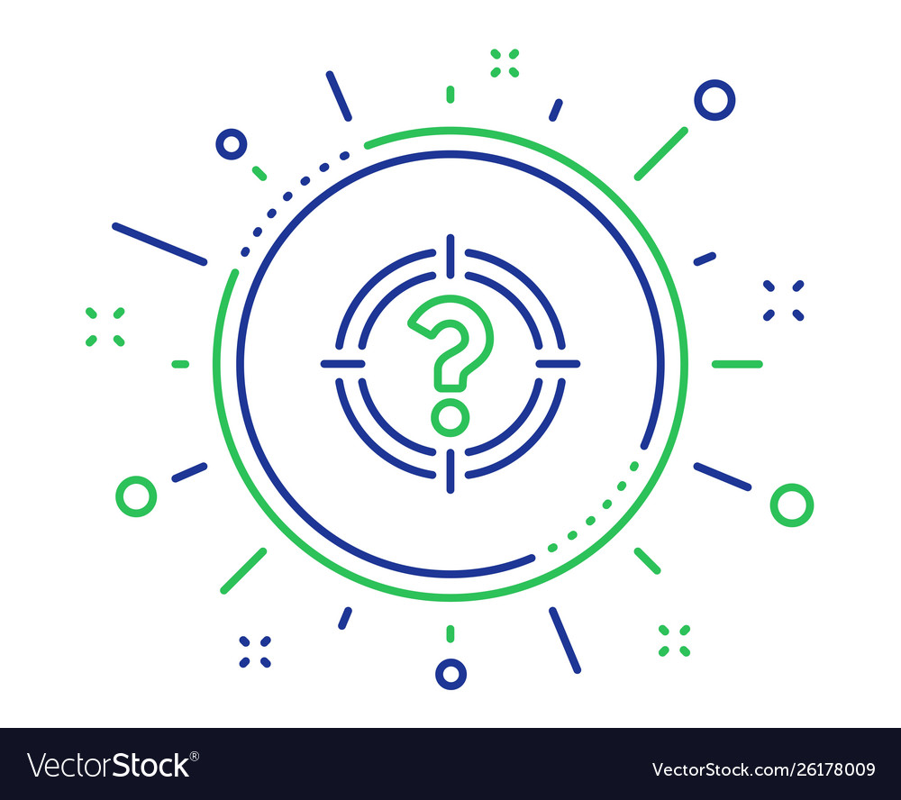 Target with question mark line icon