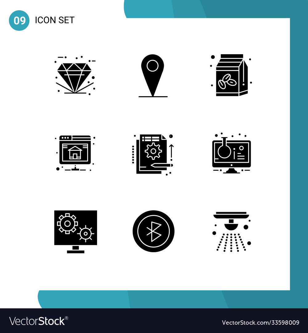 User interface pack 9 basic solid glyphs