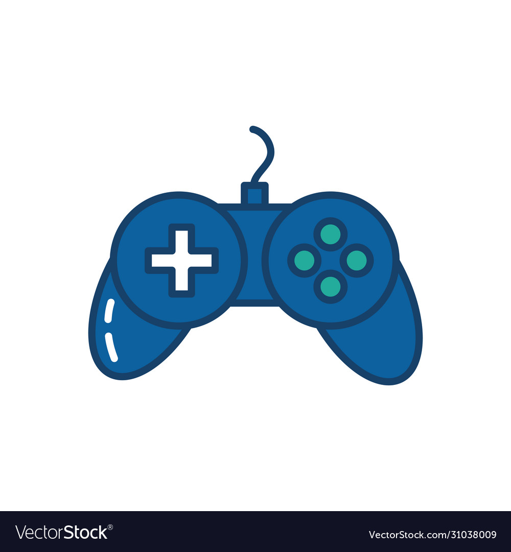 Videogame control icon line and fill style
