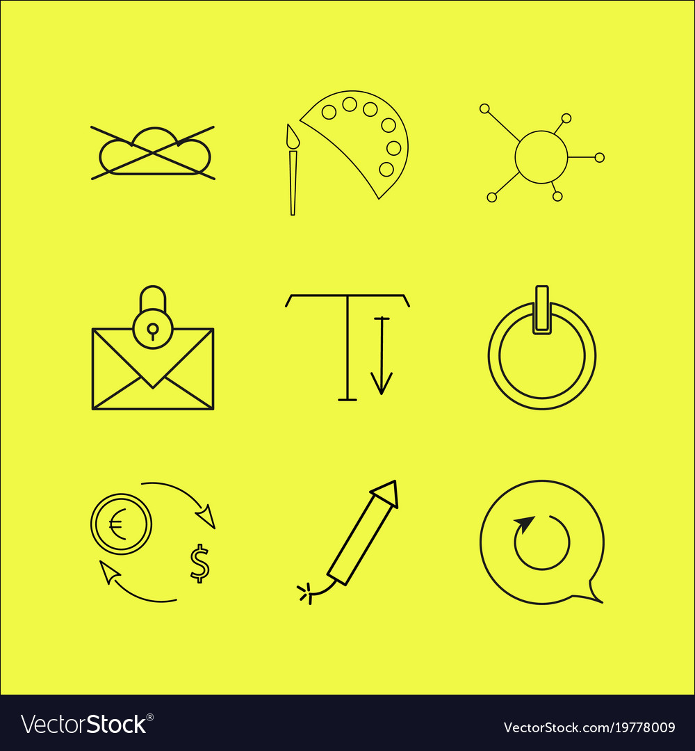 Web linear icon set simple outline icons