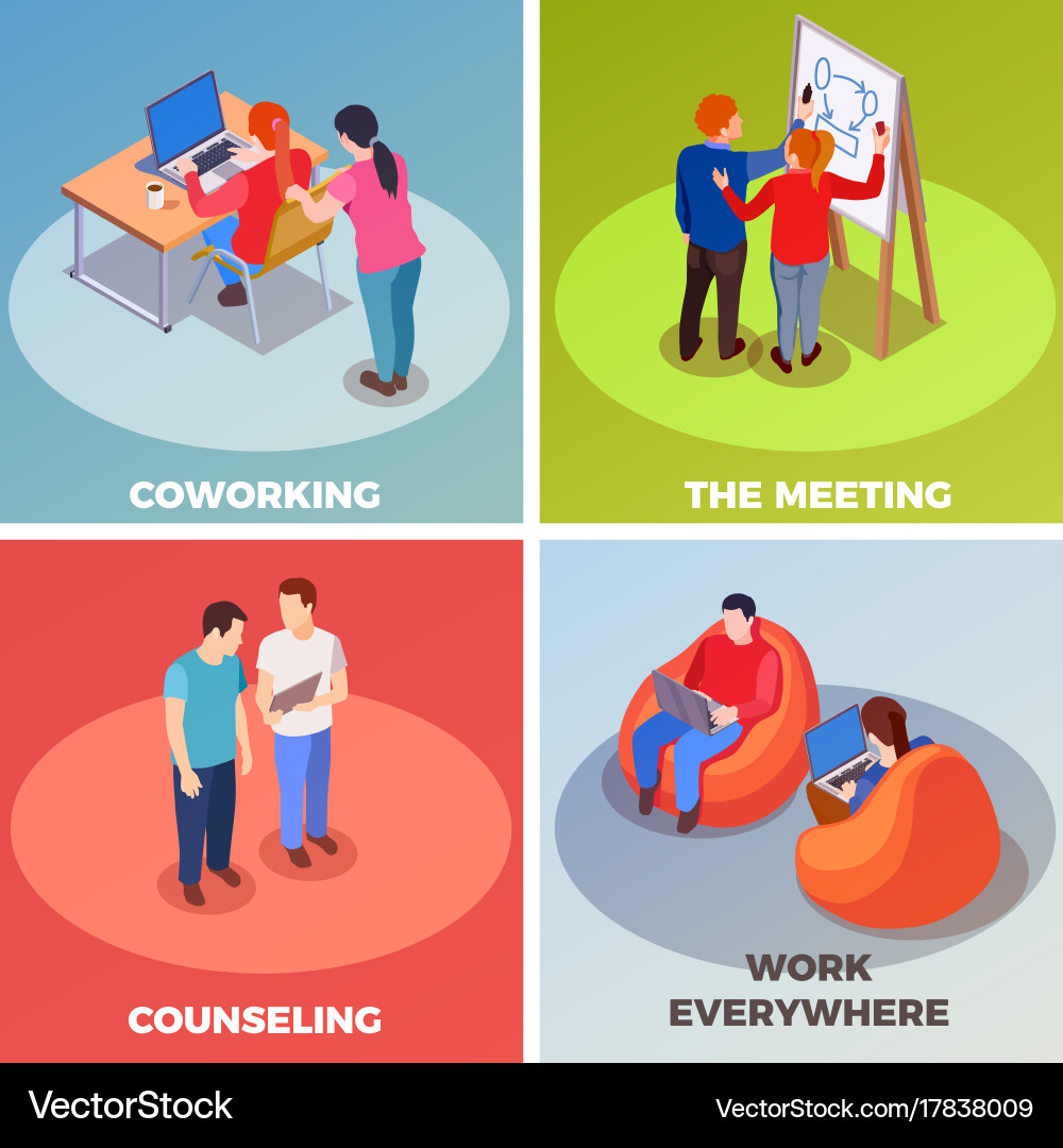 Work everywhere design concept Royalty Free Vector Image