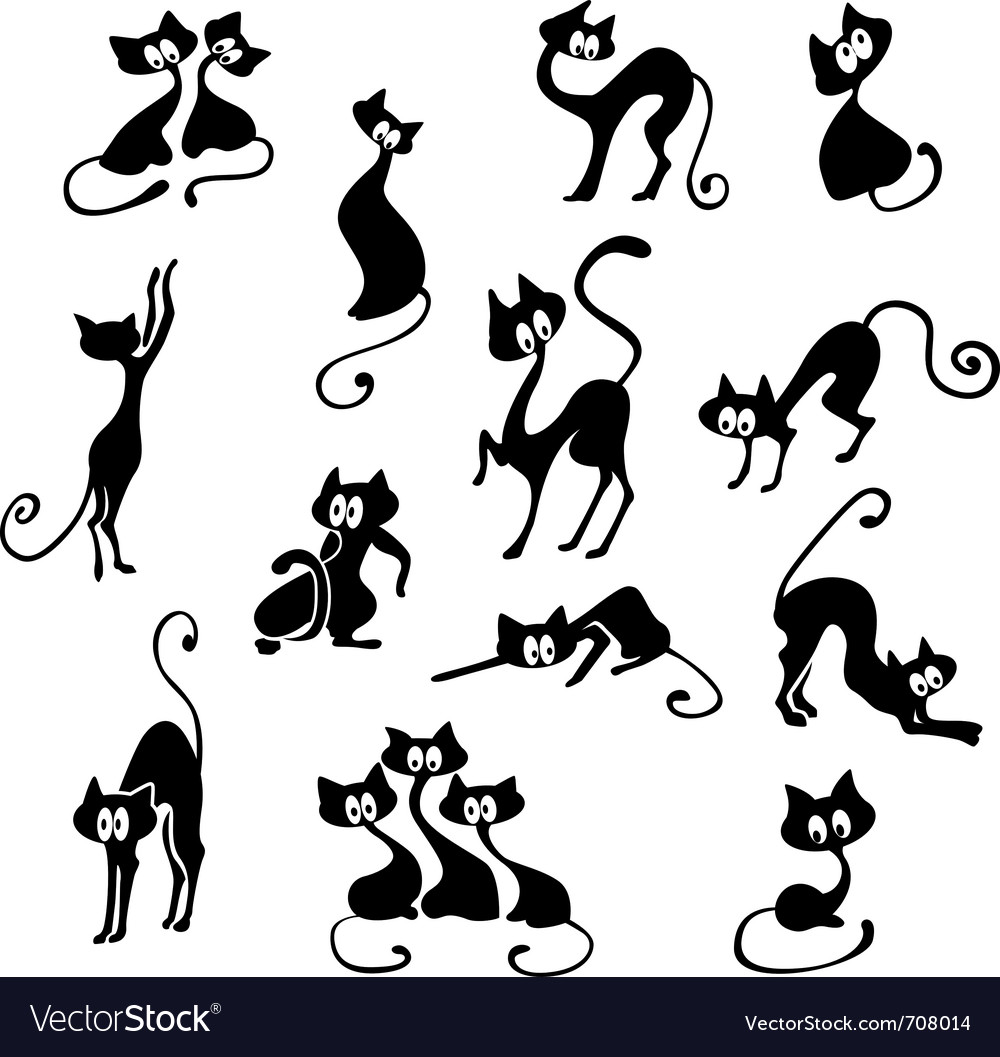 Black Cat Silhouettes