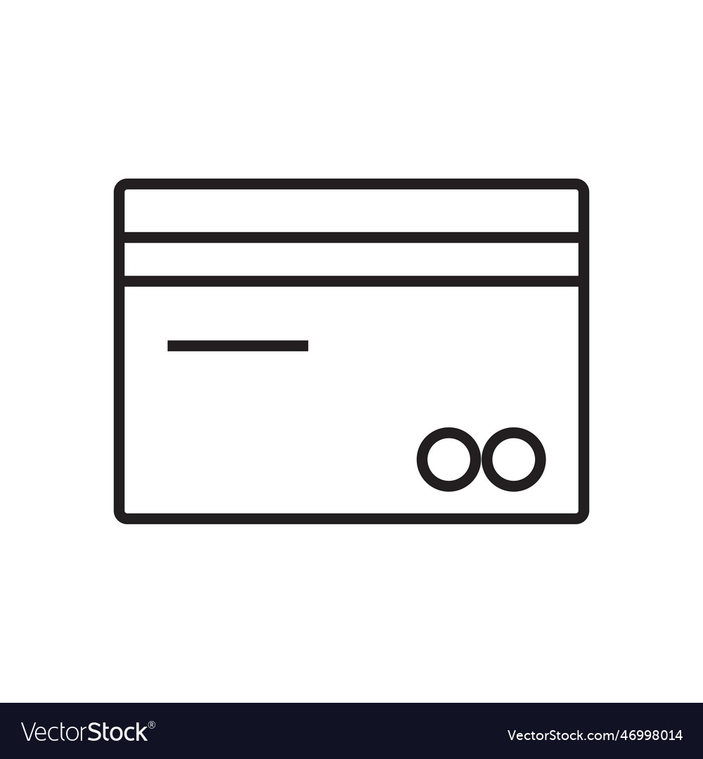 Credit card finance icon with black outline style