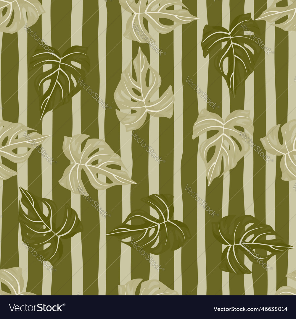 Decorative tropical palm leaves seamless pattern Vector Image