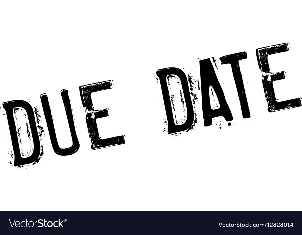 Due date rubber stamp Royalty Free Vector Image