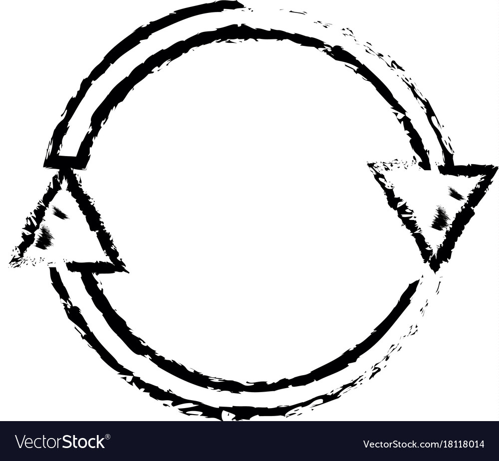 Figure arrows in circle symbol of loading progress