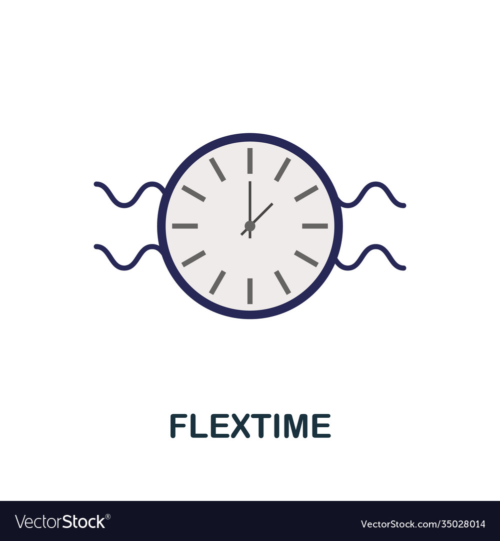 Flextime icon simple element from online Vector Image