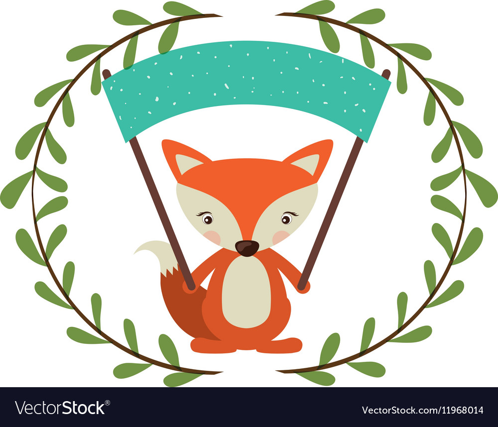 Isolated fox cartoon design