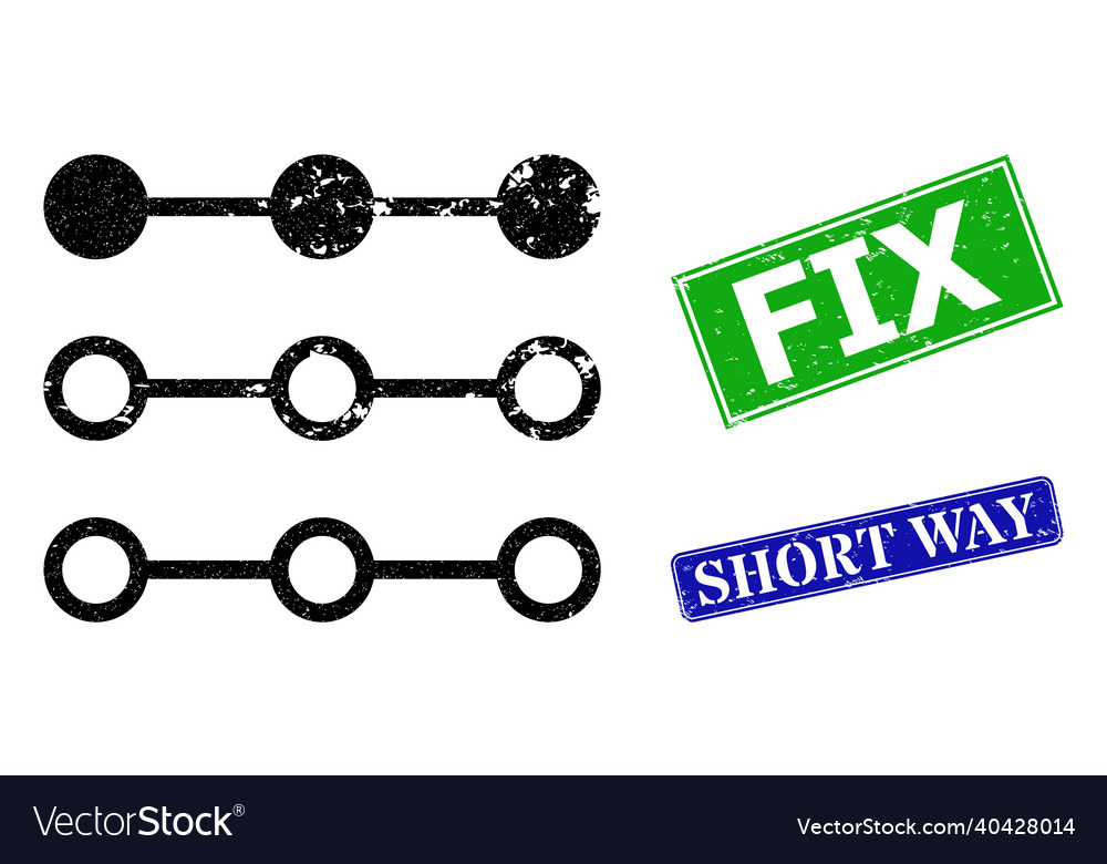 Link lines with nodes textured icon vector image Link lines with nodes textured icon