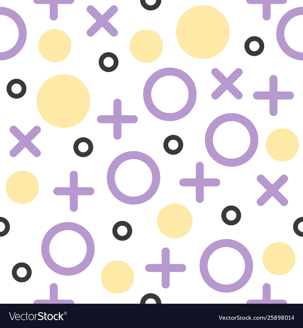 Memphis seamless pattern with geometric element