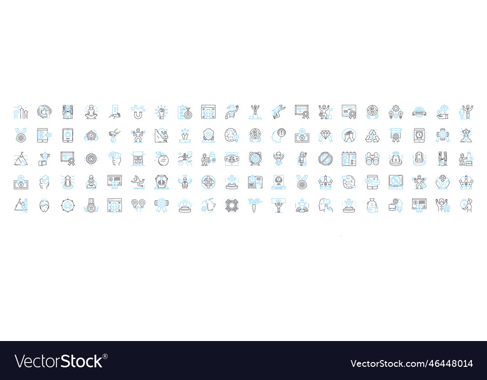 Mentorship line icons set mentor mentee