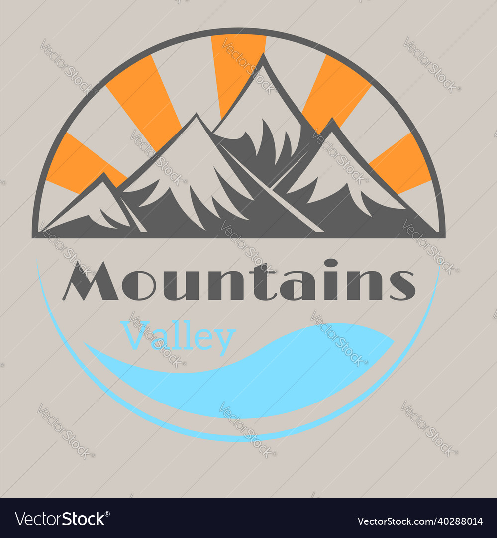 Mountain logo template