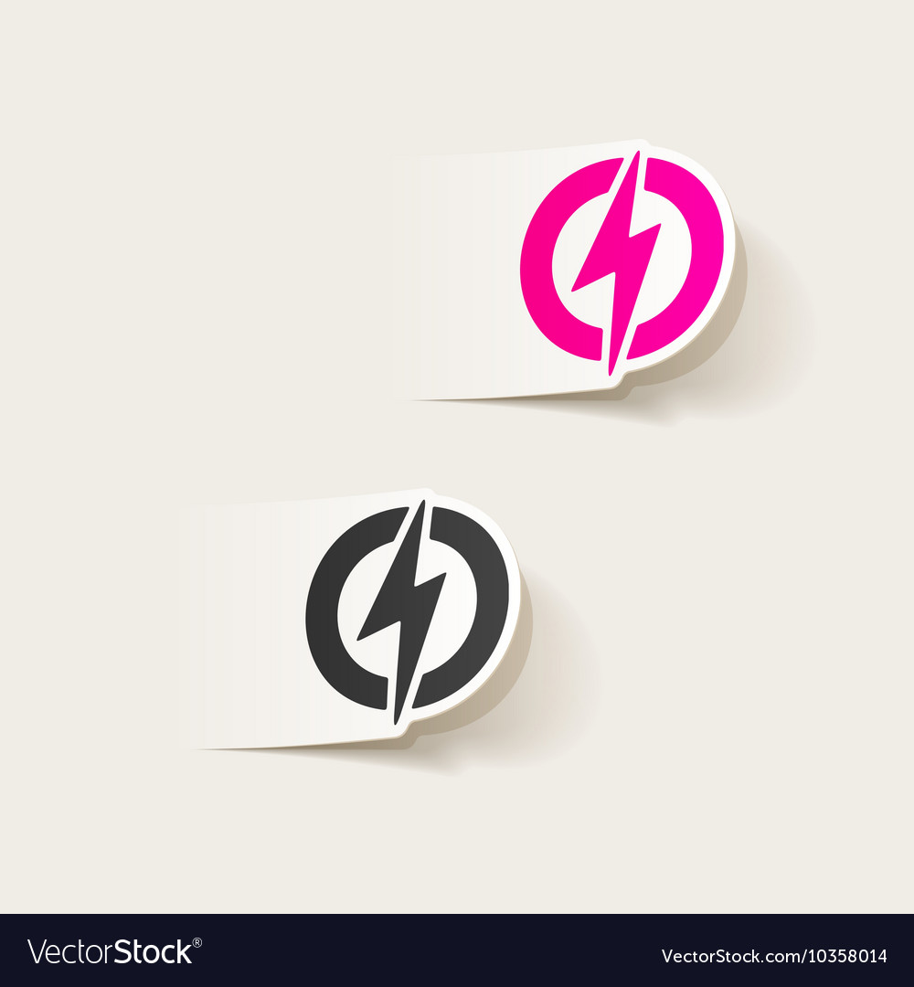 Realistic design element lightning bolt