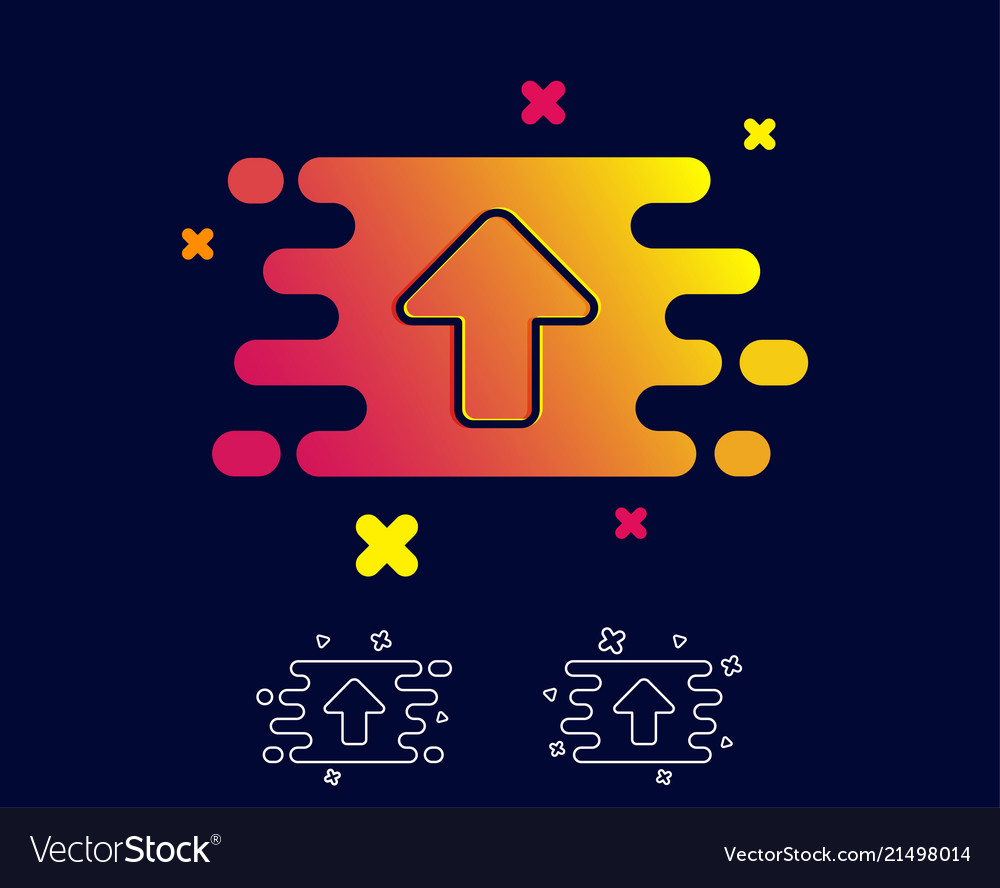 Upload arrow line icon direction arrowhead