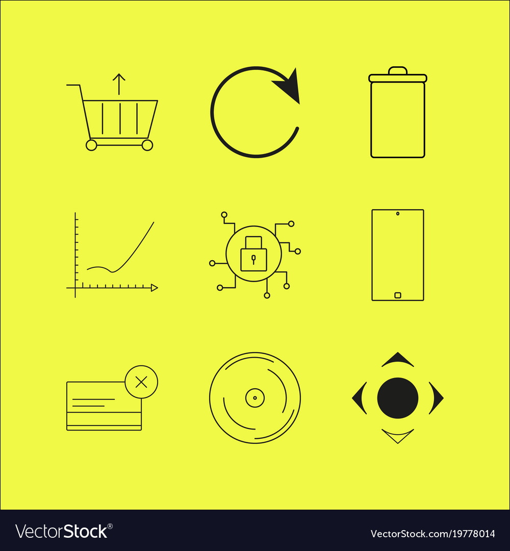 Web linear icon set simple outline icons