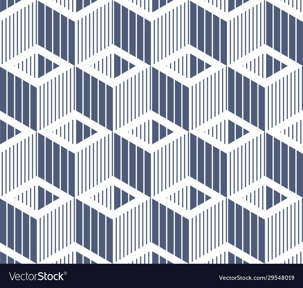 3d cubes seamless pattern background lined vector image 3d cubes seamless pattern background lined