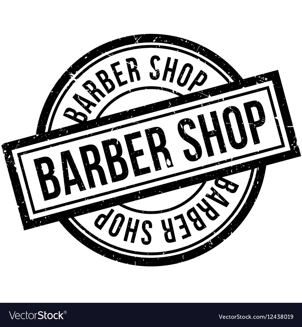 Barber shop rubber stamp